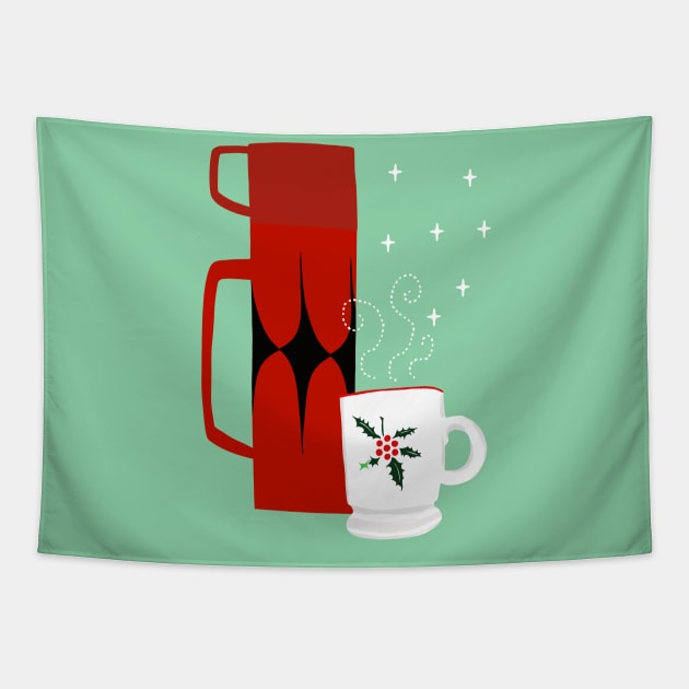 Have a Cup of Cheer Thermos and Mug Tapestry by jenblove