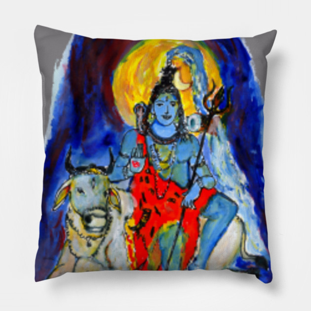 Lord Shiva Watercolor Painting Lord Shiva Pillow Teepublic