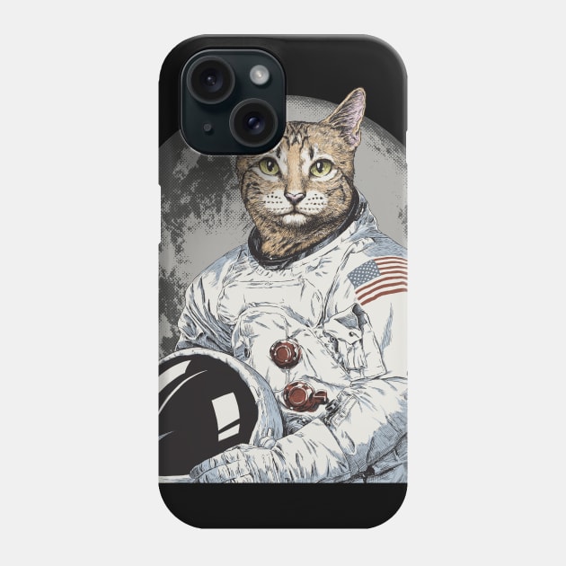 Astronaut Space Cat Moon Phone Case by shopkittycat