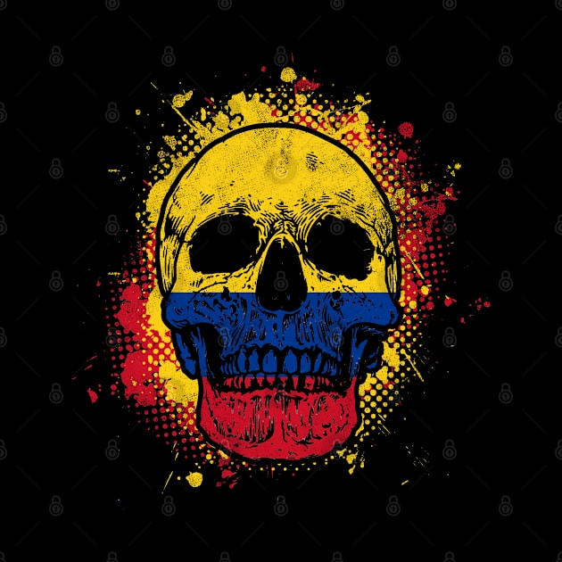 Colombian Flag Skull by Mila46