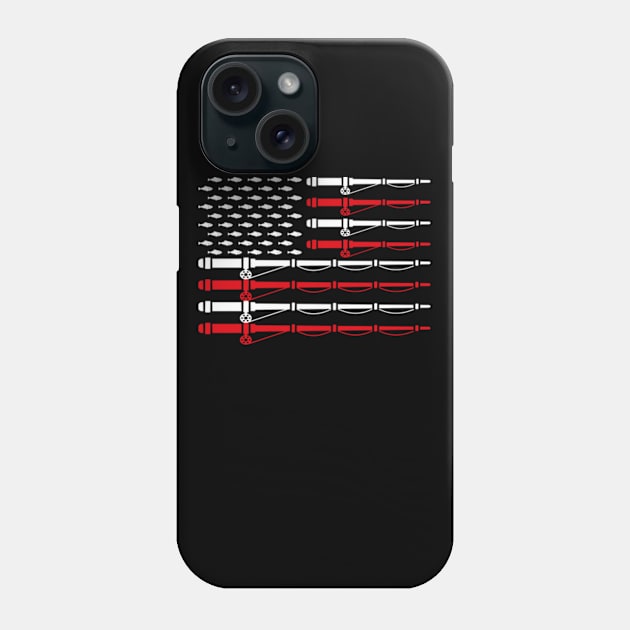 Fishing USA Flag Father Day Phone Case by Hassler88