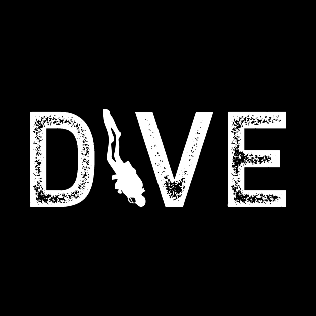 DIVE Scuba Diving Diver Gift by JeZeDe