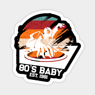 80's Baby Retro Music DJ Gift Magnet