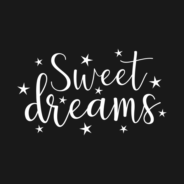 Sweet dreams typography saying, bedroom sign design by colorbyte