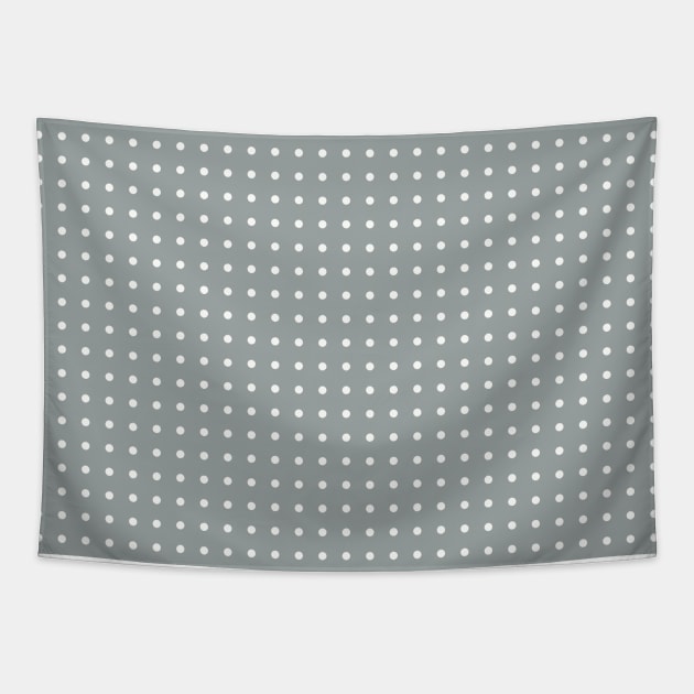 Light Slate Gray Polka Dots Tapestry by Lucy