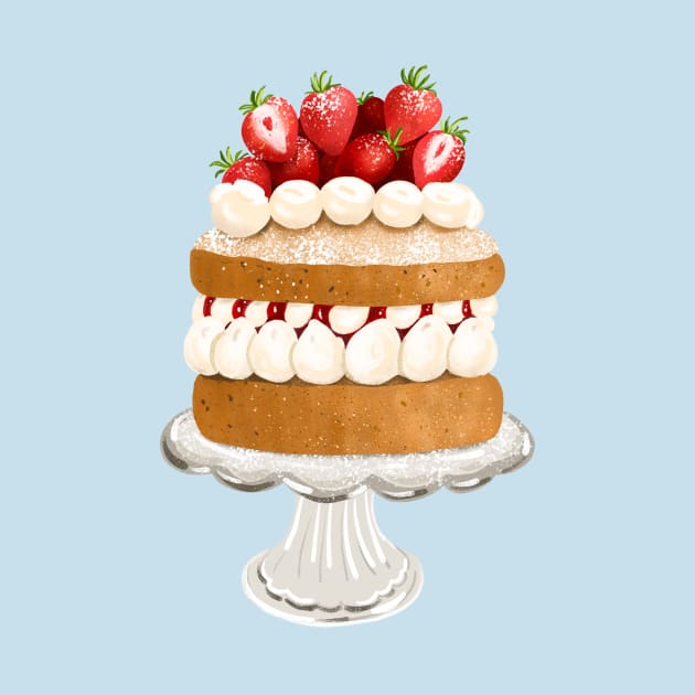 Victoria Sponge Cake by SarahWIllustration