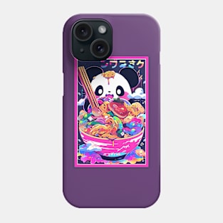 Anime Cute Panda eating Ramen | Cute Anime Panda Kawaii Design Phone Case