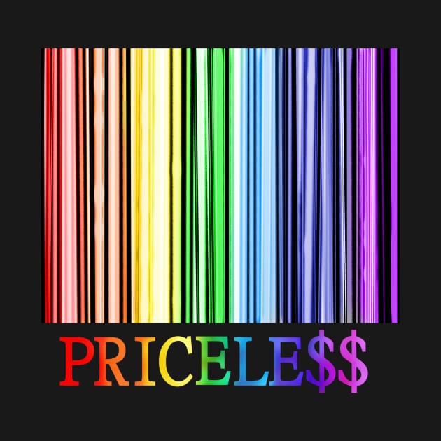 Rainbow Pride Priceless Barcode by Art by Deborah Camp