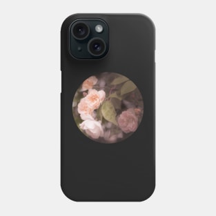 Peach Vintage Roses Circle Sticker Phone Case