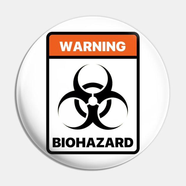 BIOHAZARD Warning Symbol Pin by labstud