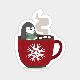 hot cocoa penguin Magnet