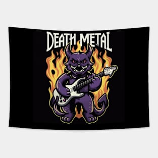 Death Metal Satanic Baphomet Cat Tapestry