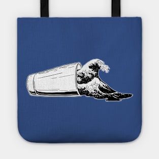 The Great Beer Wave (Light Print on Dark) Tote