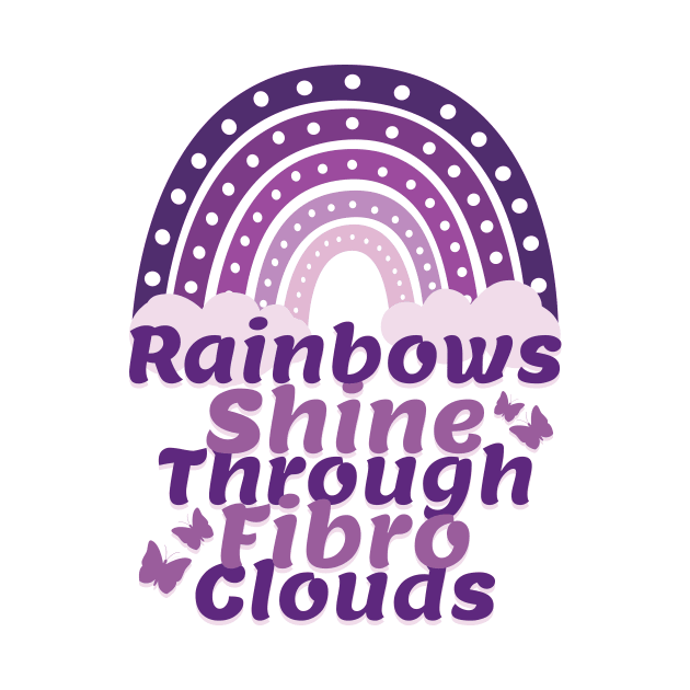 Rainbows Shine Through Fibro Clouds Boho Positivity by Artist EVT