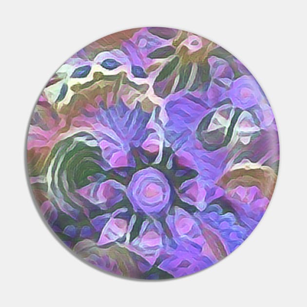 Violet Floral Pattern Pin by PersianFMts