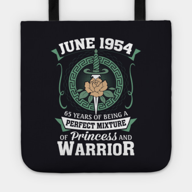 65th Birthday Gift Tote Shopping Cotton Bag Ancient 1954 Matured To Perfection