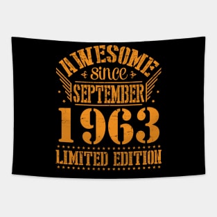 Awesome Since September 1963 Limited Edition Happy Birthday 57 Years Old To Me You Tapestry