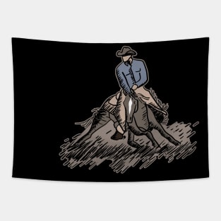 Western Horse Riding Cutting Horse for Cattle Cowboys Tapestry