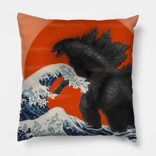 Godzilla made waves kanagawa Pillow