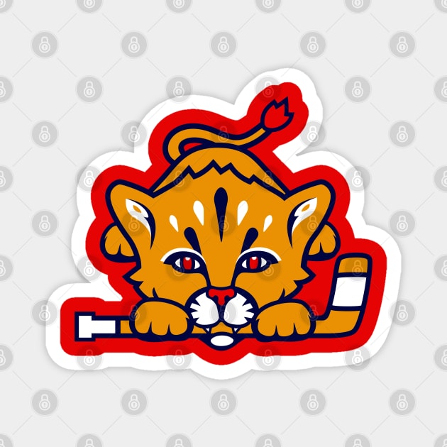 Lil' Panthers Hockey Magnet by Carl Cordes