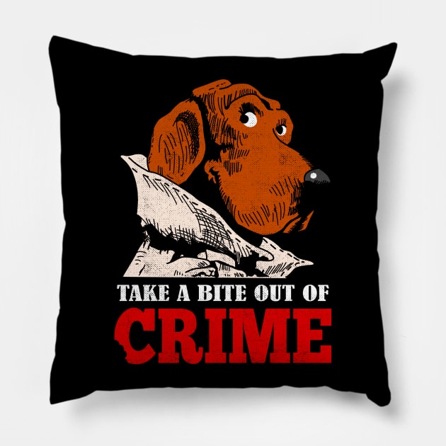 Take a bit out of crime Pillow by OniSide