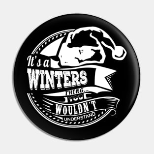 It's a Winters thing - Hat Xmas Personalized Name Gift Pin