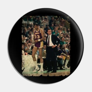 Kareem Abdul Jabbar and Pat Riley 1985 Pin