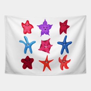 Starfish Colorful Collection Tapestry