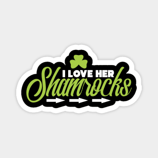 Cute I Love Her Shamrocks St. Patrick's Day Magnet