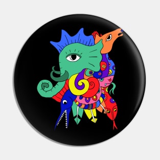 colorful abstract art animal Pin