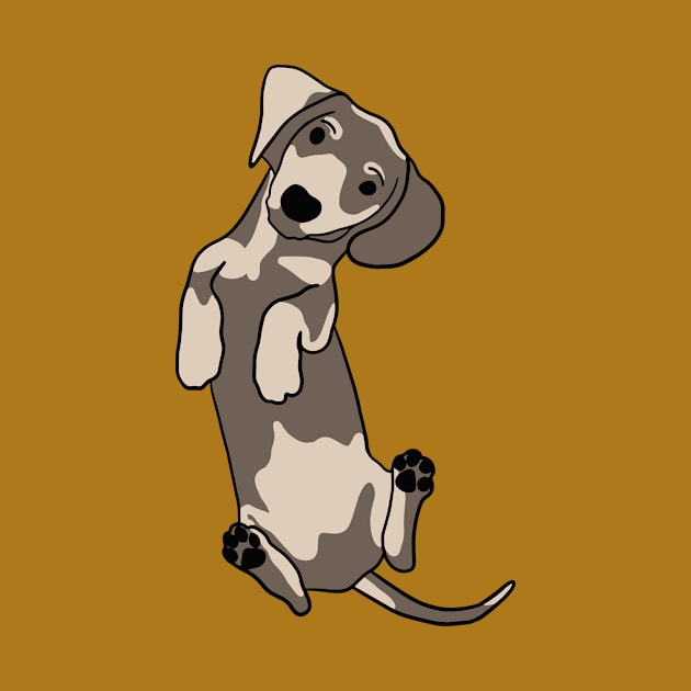 Happy dachshund illustration by bigmomentsdesign