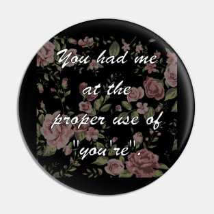 Love at Proper Grammar Pin