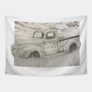 Rusty 1940 Ford truck Tapestry