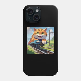 Cat Wanting To Be A Train Phone Case