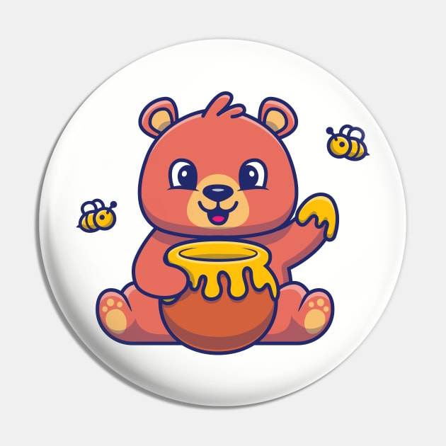 Cute honey bear Pin by Catalyst Labs