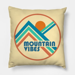 Mountain Vibes Retro Western Lines Pillow
