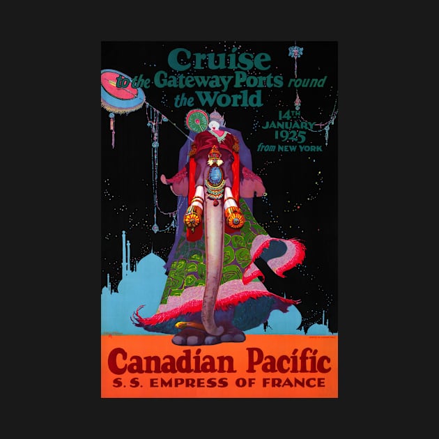 Vintage Travel Poster Cruise To The Gateway Ports Around The World Canada by vintagetreasure