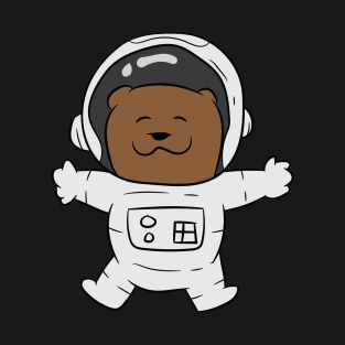 Cute Otter In Space Astronaut Otter T-Shirt