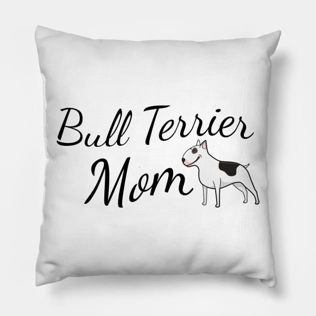 Bull Terrier Mom Pillow by tribbledesign