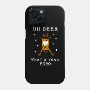 Funny Oh Deer What a Year Face Mask 2020 Phone Case