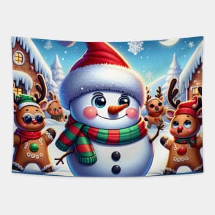 Snowman Christmas Tapestry