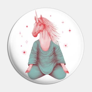 Meditating unicorn 1 Pin