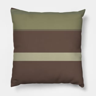 A perfect palette of Quincy, Pastel Brown, Camouflage Green, Putty and Artichoke stripes. Pillow