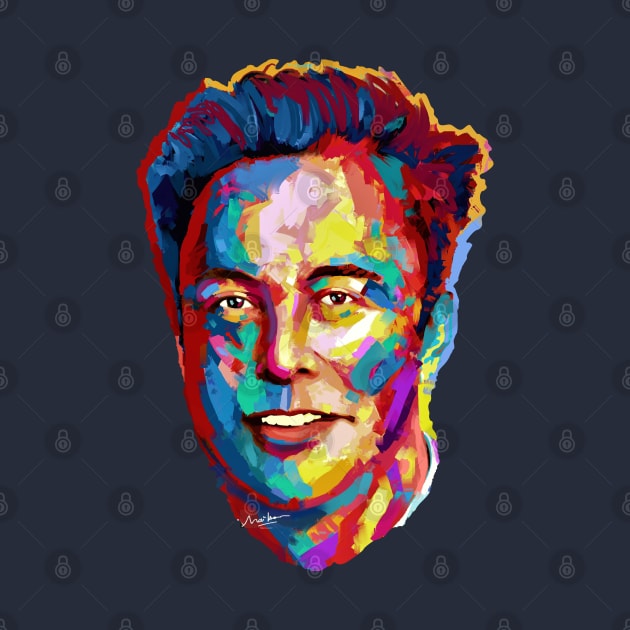 Elon Musk Color Art by Mailson Cello 2021 by mailsoncello