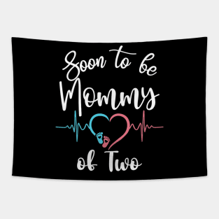 Soon To Be Mommy Of Two Pregnancy Announcement Tapestry