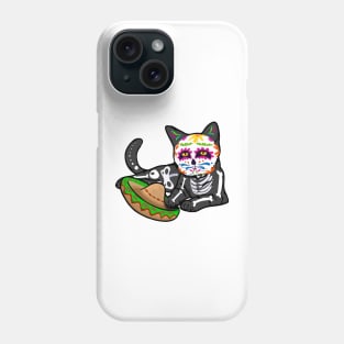 Mexican Skull Cat Halloween Day Phone Case