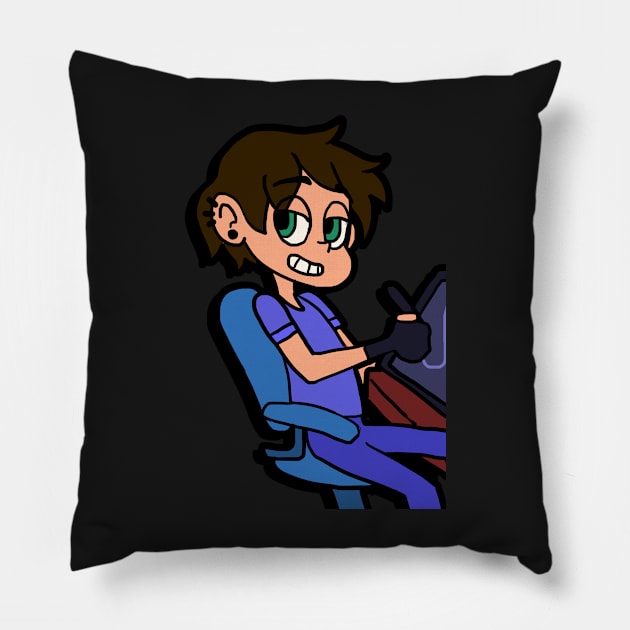 Cartoonist sticker Pillow by KO-of-the-self