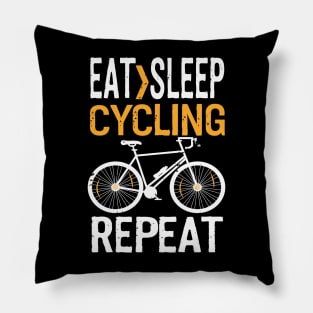 Eat Sleep Cycling Repeat Design Pillow