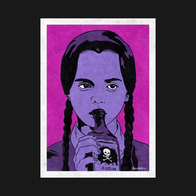 WEDNESDAY - The Addams Family (Pop Art) by Famous Weirdos