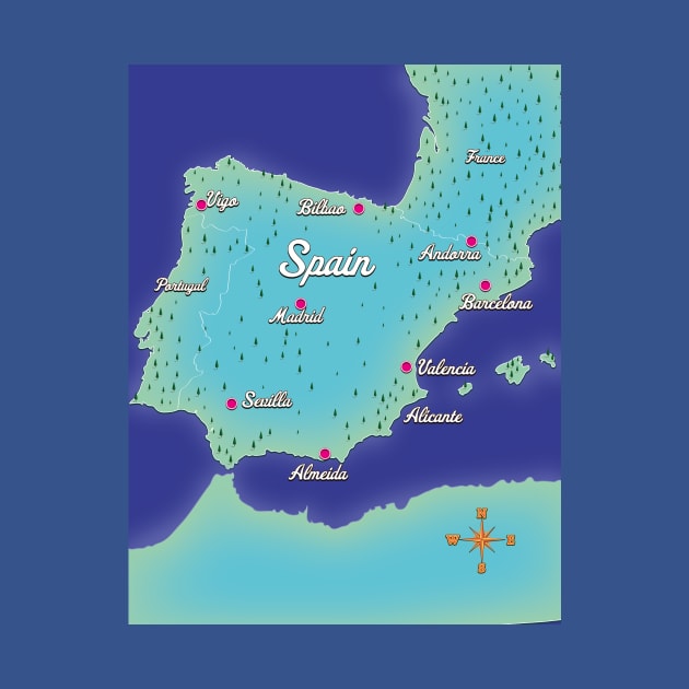 Map Of Spain by nickemporium1